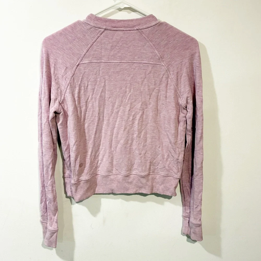 Lululemon Close Comfort‎ Crewneck Heathered Pink Bliss Pullover